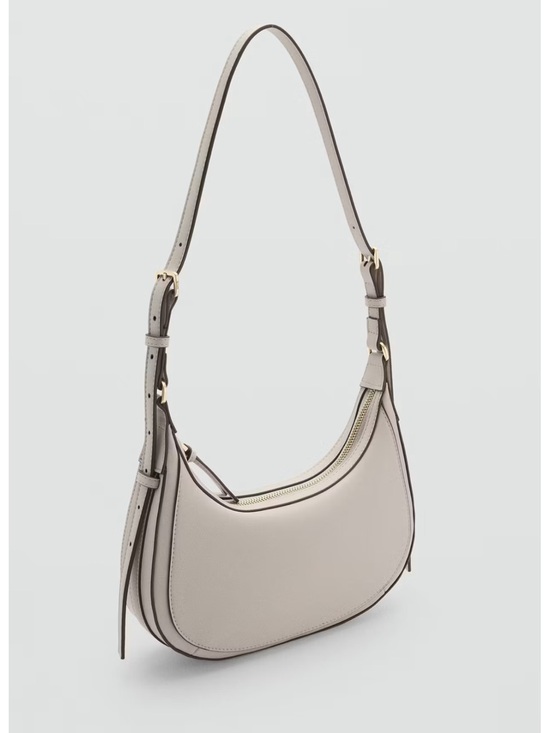 Mango Handbags - Mango Off White Oval Shoulder Bag